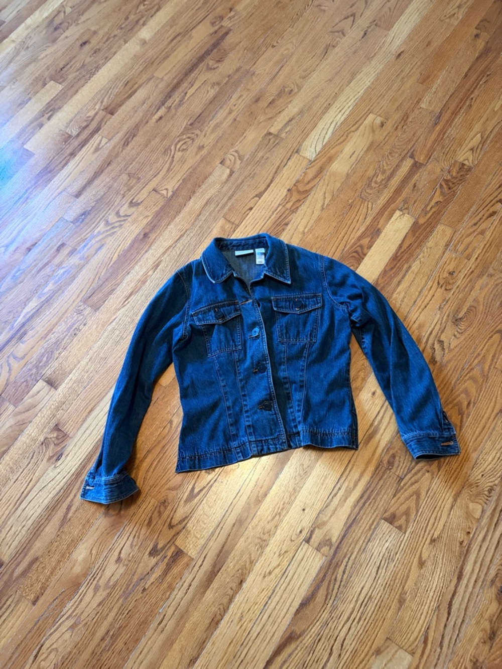 Liz Claiborne Dark Blue Denim Jean Jacket